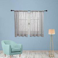 Gracie Oaks Matilee Curtain Panels For The Kitchen And Living Room; Light Filtered Antique Short Panel For Privacy In Be