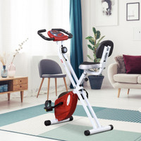 Magnetic Exercise Bike 17"x38.25"x43" Red, White
