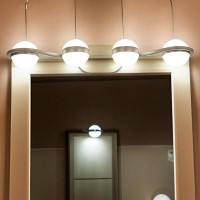 Mercer41 Modern Led 4 Lights Bathroom Vanity Lights Bursh Gold