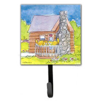 Caroline's Treasures Cat Love at The Log Cabin Leash Holder and Wall Hook