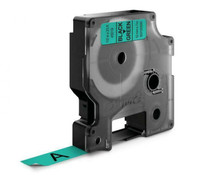 Weekly Promo! Dymo D1 45019 12mm (0.5 Inch) Black on Green Compatible Label Tape