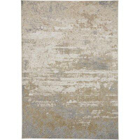 17 Stories Tatul Casual Abstract Ivory/Gold/Grey Area Rug