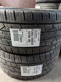 P265/45R20  265/45/20  CONTINENTAL CROSSCONTACT LX25  ( all season summer tires ) TAG # 17924