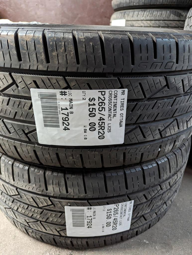 P265/45R20  265/45/20  CONTINENTAL CROSSCONTACT LX25  ( all season summer tires ) TAG # 17924 in Tires & Rims in Ottawa