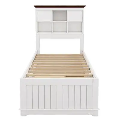 Red Barrel Studio Twin Size Captain Bookcase Bed With Trundle Bed