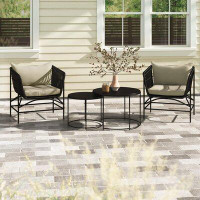 Sand & Stable™ 3 Piece Outdoor Conversation Set With Cushions