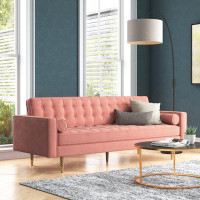 Willa Arlo™ Interiors Winifred 85" Velvet Square Arm Sofa with Reversible Cushions