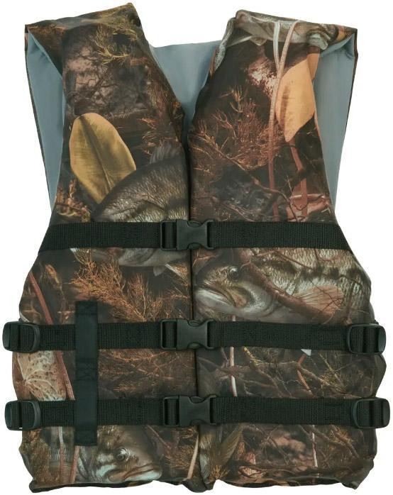 BASS CAMOUFLAGE LIFE JACKET --  For looking good when fishing!   A great gift idea!! in Fishing, Camping & Outdoors