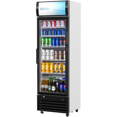 COTLIN COTLIN 24" 12.5 Cu.Ft. LED Dual-pane Glass Coated Steel Upright Display Beverage Cooler WX-P354 in Other