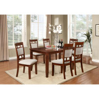 Red Barrel Studio Dracy Transitional Espresso Finished Seven Piece Dining Set