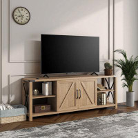 Gracie Oaks TV Stand,Entertainment Center Farmhouse With Storage Cabinets And Shelves