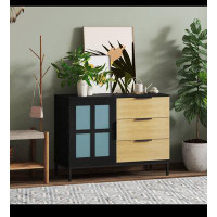 NTYUNRR DRESSER CABINET BAR CABINET Storge Cabinet Glass Door Side Cabinet Lockersembedded Metal Handle Can Be Placed In