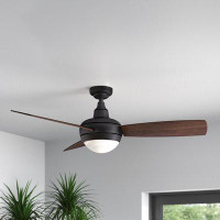 Mercury Row 52" Bruening 3 - Blade Propeller Ceiling Fan with Remote Control and Light Kit Included