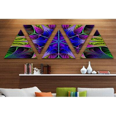 Made in Canada - East Urban Home 'Star Shaped Blue Stained Glass' Graphic Art Print Multi-Piece Image on Wrapped Canvas in Arts & Collectibles