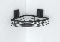 Corner Basket (24x24cm) or Rectangular (34x13cm) with Fusion-Loc Suction Cups in Chrome or Matte Black