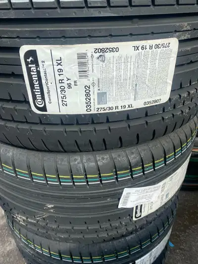FOUR NEW 245 / 35 R19 AND 275 / 30 R19 CONTINENTAL CONTISPORT CONTACT 2 -- SALE