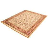 ECARPETGALLERY One-of-a-Kind Hand-Knotted New Age Sultanabad Ivory 8'11" x 11'5" Wool Area Rug