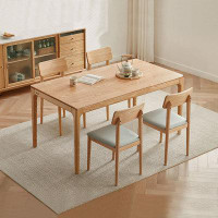 Corrigan Studio All solid wood dining table and chair combination ash wood rectangular table(4 chairs)