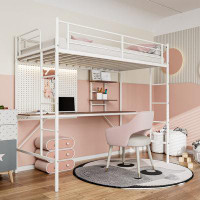 Mason & Marbles Parkson Twin Loft Bed with Built-in-Desk by Mason & Marbles
