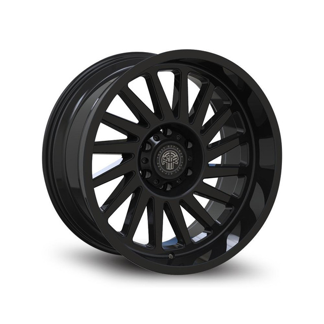 20x10 Thret Omega 902 Gloss Black wheels for Ford, RAM, GMC, Chevy in Tires & Rims in Alberta