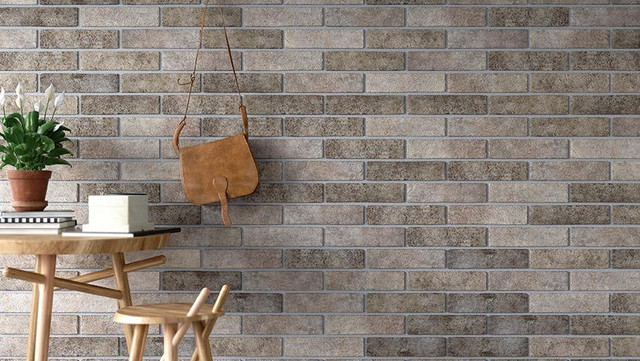 BRICK STYLE COLLECTION SERIES - Glazed Porcelain Matte finish tile in 5 colors 6 x 25cm ( 2.3x10) in Floors & Walls in Edmonton Area