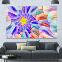 Design Art 'Multi-Coloured Stain Glass with Spirals' Graphic Art on Wrapped Canvas