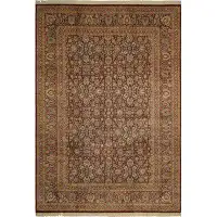 Isabelline One-of-a-Kind Abarca Hand-Knotted Brown 10' x 14' Wool Area Rug