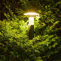 KUUFER Solar Lawn Light With Dimmable LED, IP 65 Waterproof, Base-Mounted