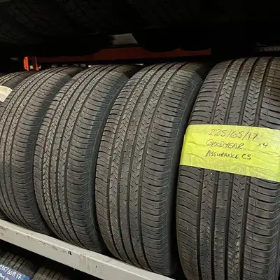225 65 17 2 Goodyear Assurance Used A/S Tires With 75% Tread Left