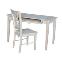August Grove Solid Wood Desk and Chair Set