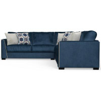 Longshore Tides Horst 3-Piece Sectional With Comfort Coil Seat Cushions And 6 Included Accent Pillows