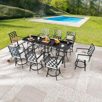 Winston Porter Akshiv Square 8 - Person 31.5" Long Bistro Set with Cushions