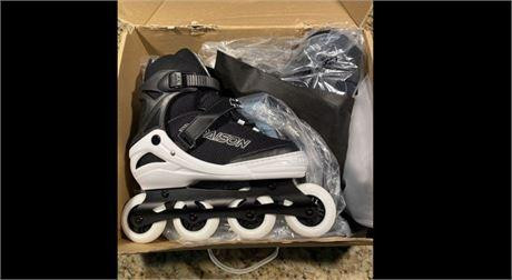 SIZE L PAPAISON SPORTS Adjustable Inline Skates for Adults-Color: Black in Skates & Blades in Ontario
