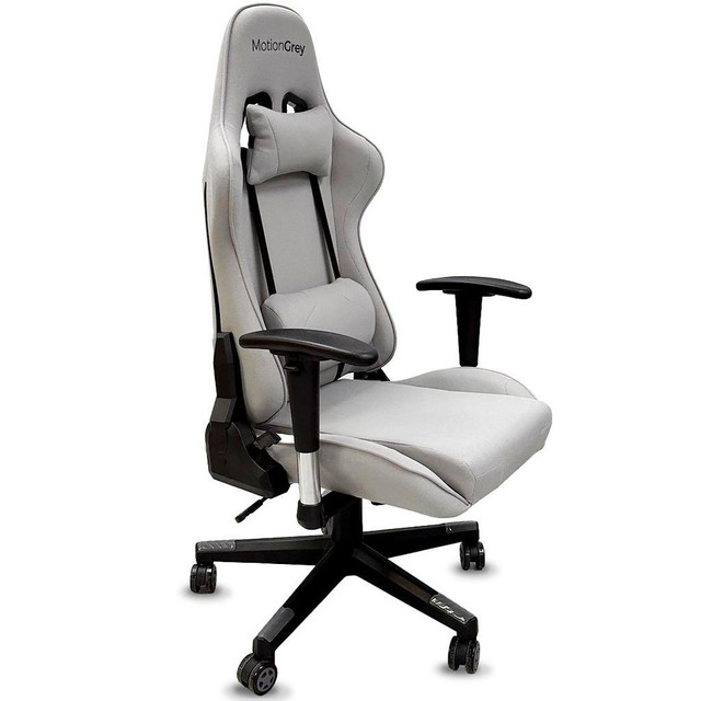 MotionGrey Enforcer - Office Gaming Chair, Ergonomic, High Back, Fabric with Height Adjustment, Headrest - Grey in Chairs & Recliners - Image 3