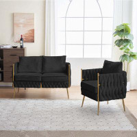 Mercer41 2-Piece Sofa Set,Accent Chair And  Loveseat