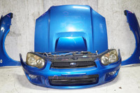 JDM Subaru Impreza WRX V8 WAGON Front End Conversion HID Head Lights Hood Bumper Fender Nose Cut 2004-2005