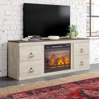 Signature Design by Ashley Esmarelda TV Stand for TVs up to 60" with Electric Fireplace Included