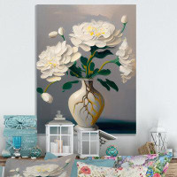 Red Barrel Studio Blossoming White Flowers Still Life V Blossoming White Flowers Still Life V - Print on Canvas