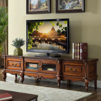 STAR BANNER American light luxury retro TV cabinet living room home European simple solid wood TV cabinet