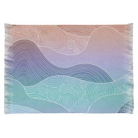 East Urban Home Mcguigan Ombre Hand Drawn Waves Blue/Beige/Green Area Rug