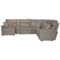 Red Barrel Studio 6 - Piece Power Reclining Sectional with Lay-Back Chaise and 2 Lay-Flat Reclining Seats