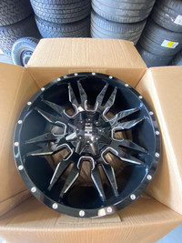 FOUR NEW 20 INCH FAST MACHETTE WHEELS -- 20X10 6X135 !! MOUNTED WITH 285 / 55 R20 FUEL GRIPPER TIRES !!
