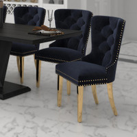 Summer Sale!! Elegant, Designer inspired look velvet Chair w/gold base