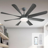 Ivy Bronx 60" Large Traditional Ceiling Fan With Light And Remote Control