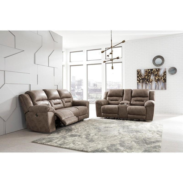 Stoneland Power Reclining Leather Look Sofa (3990587) in Chairs & Recliners - Image 4