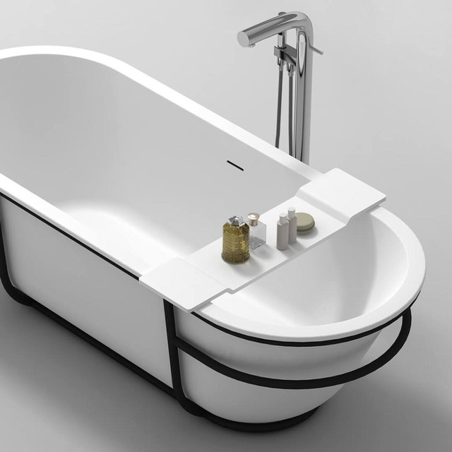 32x8 Composite Stone Bathtub Tray Perfect to enjoy a book, candle, or glass of wine during your soak   JBQ in Plumbing, Sinks, Toilets & Showers - Image 2