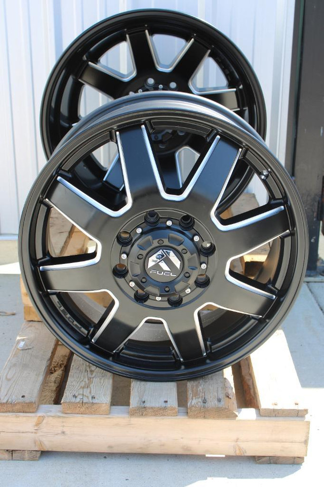 17x6.5 Fuel Maverick D538 Matte Black And Milled Dually Wheels in Tires & Rims in Alberta