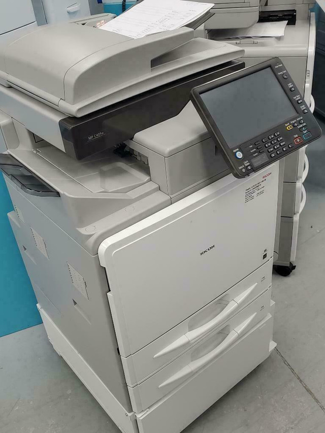 Ricoh Aficio MP C401SR Color Laser Multifunction Printer Office Copier Scanner w/ Two Paper Trays Touchscreen Display in Printers, Scanners & Fax in Ontario - Image 2