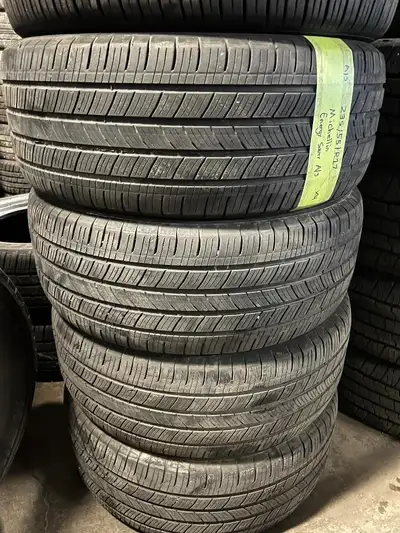 235 55 17 2 Michelin Energy Saver Used A/S Tires With 65% Tread Left