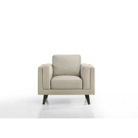 Haaken Furniture 32.7'' Wide Genuine Leather Full Grain Leather Armchair